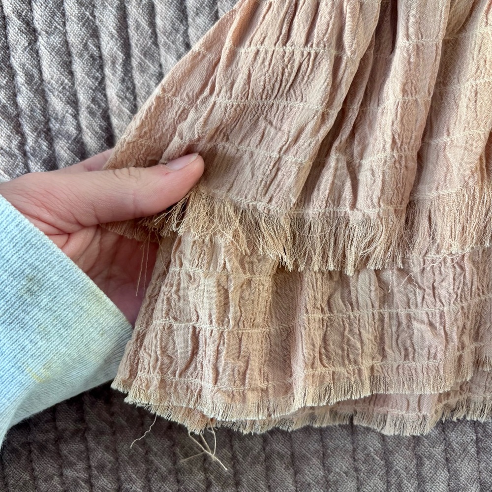 These Three Smocked Ruffle Peplum Top - Size S - Picture 5 of 6